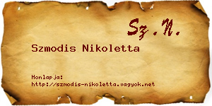 Szmodis Nikoletta névjegykártya